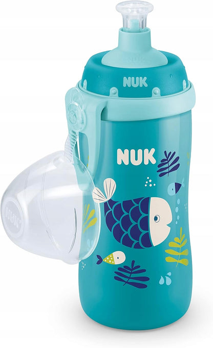 NUK Junior Cup BUTELKA 18 m+ ustnik push-pull 300 ml EFEKT KAMELEONA