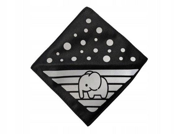 VELOTA Klett-Reflektoren für Kinderwagen 12 x 12 cm 4 Stück ELEFANT