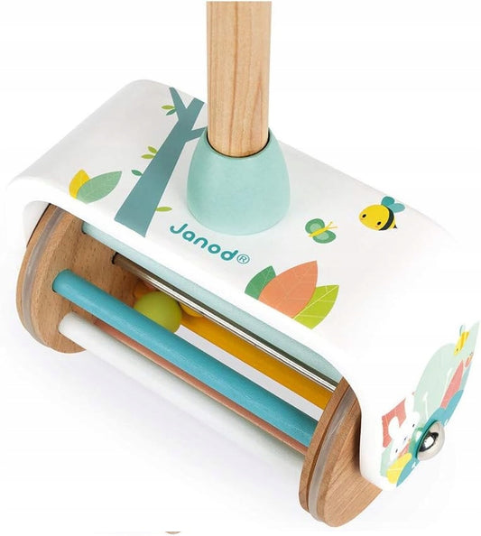 JANOD Pure Holz-Lauflernwagen mit Rassel, 30 cm – Produktfoto 2