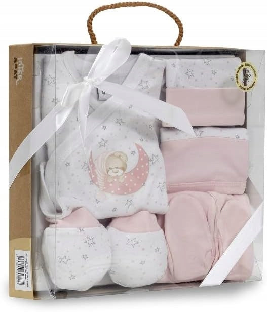 INTERBABY Geschenkset aus Bambus: Schlafanzug, Mütze, Socken, Lätzchen