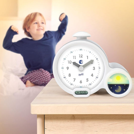PABOBO Kid'Sleep OKTATÓS ÉBRESZTŐÓRA szürke