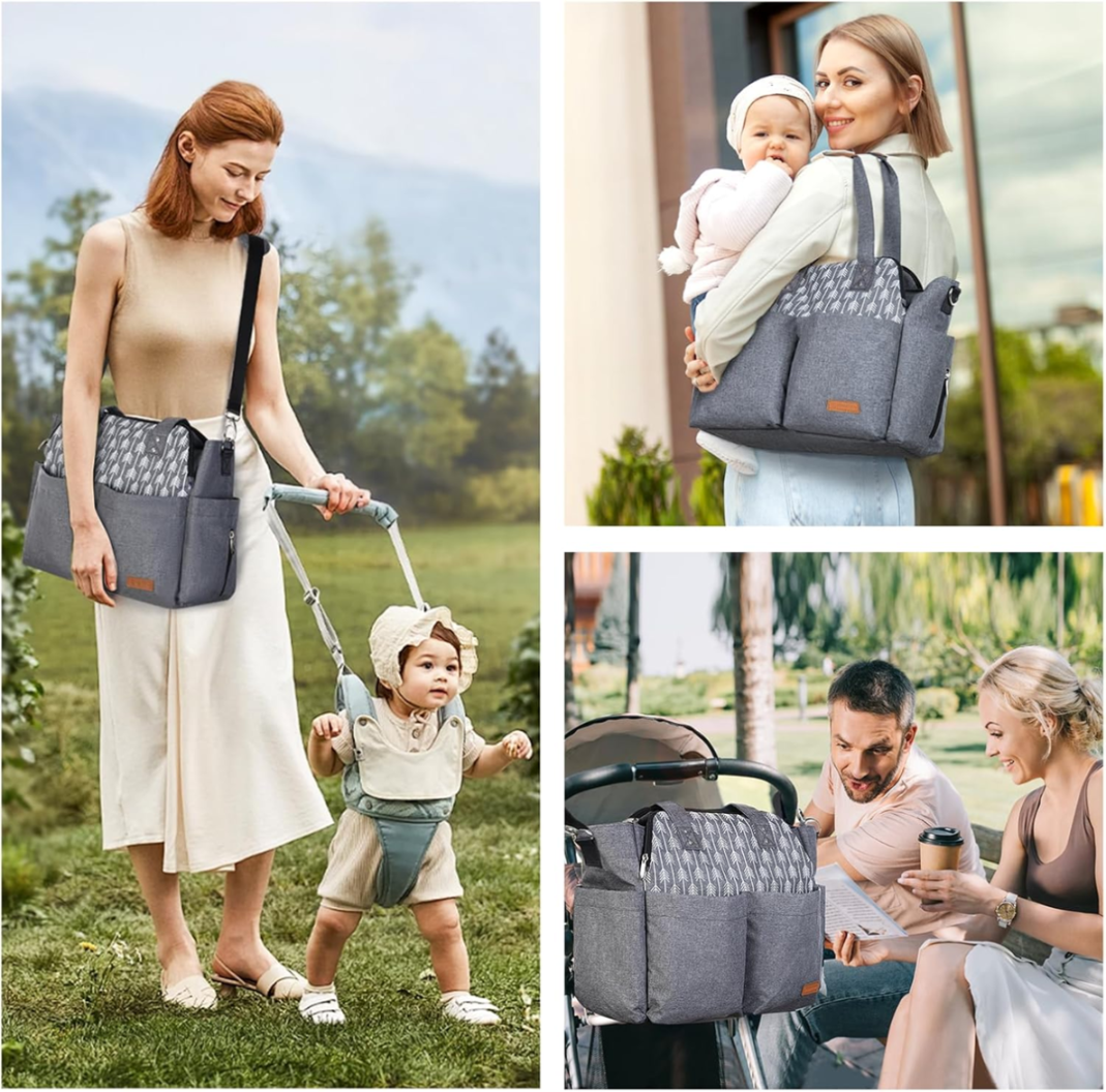 LEKEBABY Kinderwagentasche + Wickelunterlage