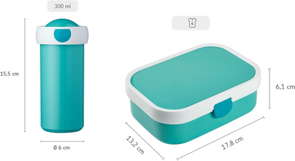 MEPAL Lunchbox-Set Brotdose und Trinkflasche 0,3l