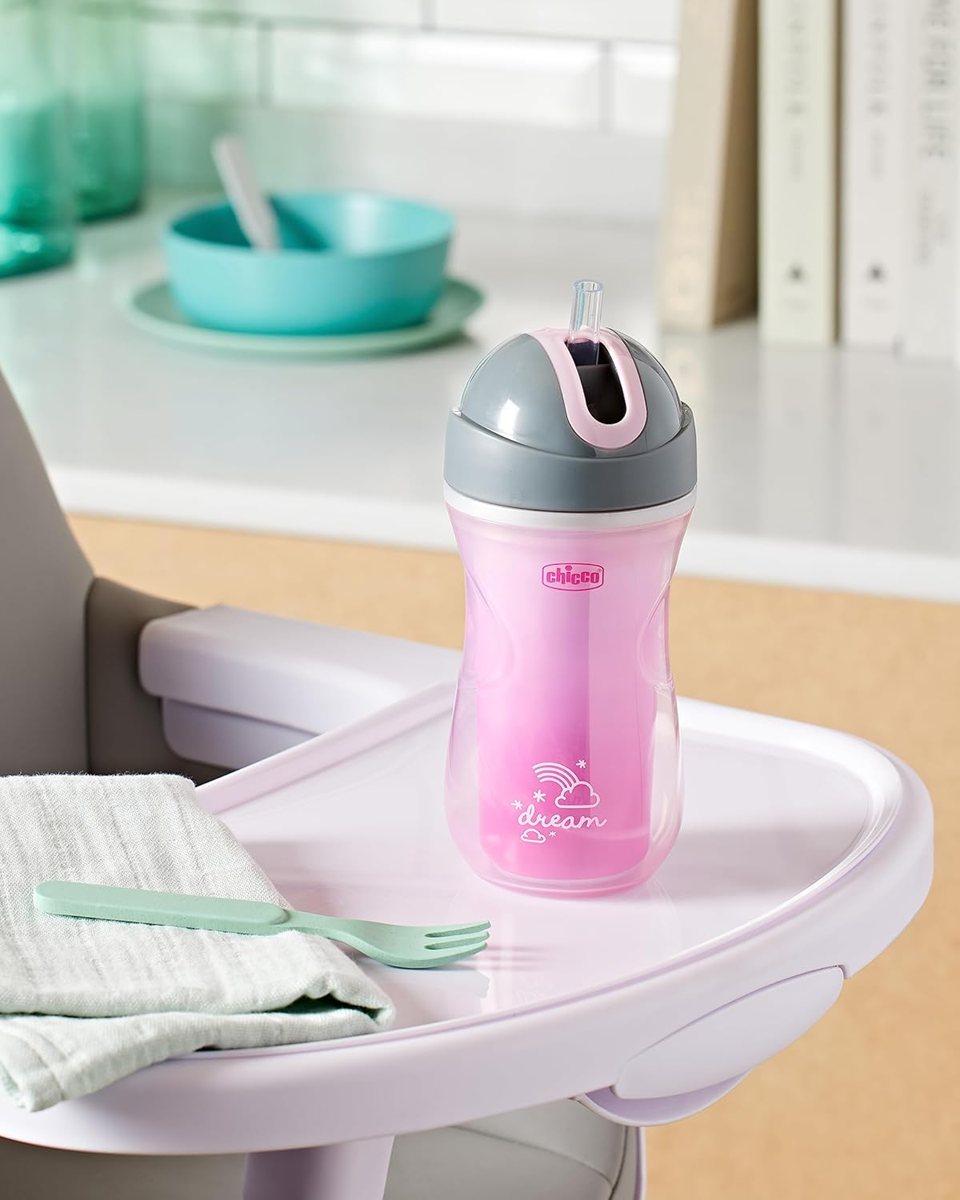 CHICCO Sport Cup Trinkbecher mit Strohhalm 266 ml 14 m+