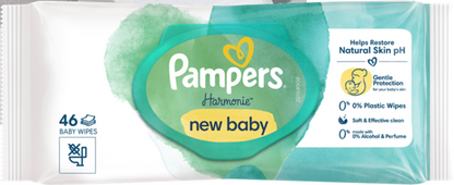 PAMPERS HARMONIE Feuchttücher NEW BABY x46