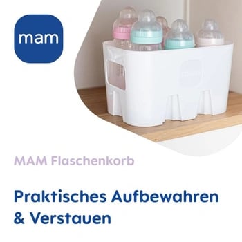 MAM Flaschenkorb weißer Korb zur Aufbewahrung von Flaschen