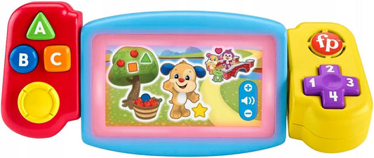 FISHER-PRICE HNN39 kis játékos konzol német nyelvű