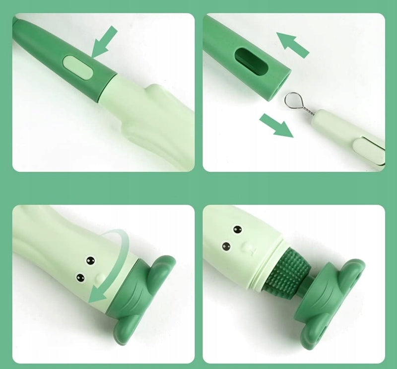 VICLOON 3in1 Silikonbürsten zur Reinigung von Flaschen Schnullern Strohhalmen 28cm