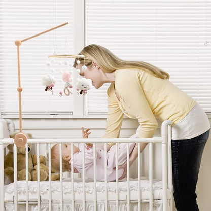 LASS UNS EINEN drehbaren hölzernen Mobile-Halter für das Babybett BAUEN
