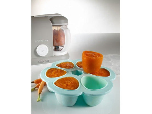 BEABA foremka na żywność silikonowa 6x 90ml, silikonowa foremka z Babycook do mrożenia i pieczenia