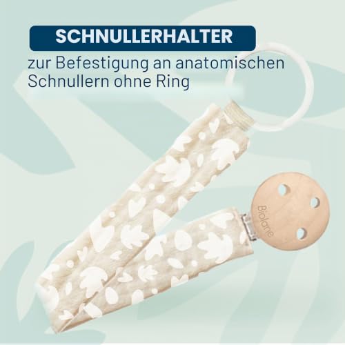 Biolane Baumwoll-Schnullerclip mit Anhänger