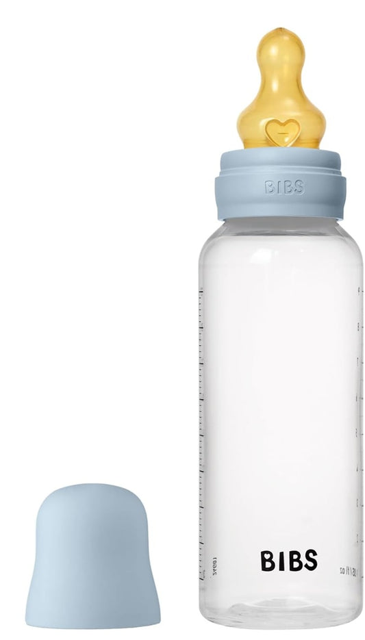 BIBS butelka 270 ml lateksowy smoczek średni przepływ 2 m+