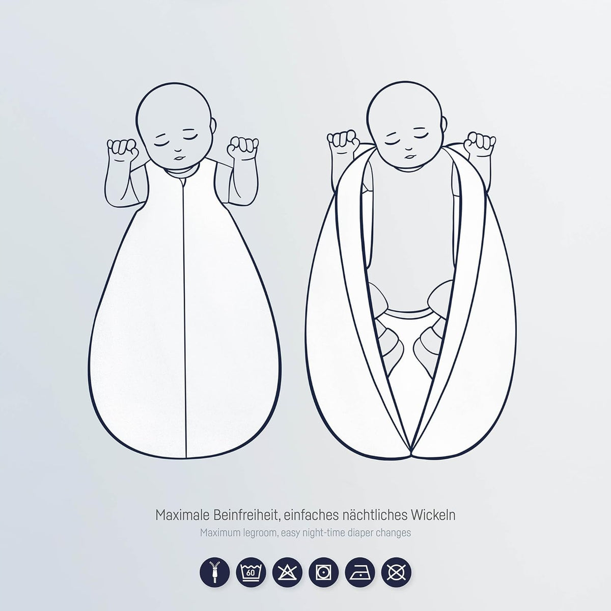 JULIUS ZÖLLNER Sommerschlafsack 0,5TOG Gr.56/62 TWIGGY