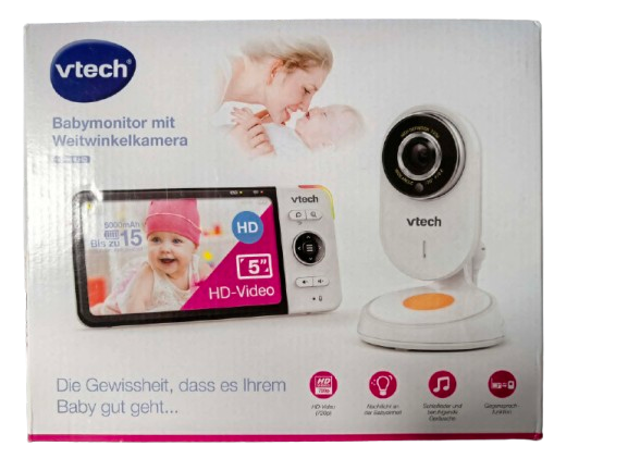 VTECH VM818 HD Babyphone mit Weitwinkelkamera, 5-Zoll-LCD