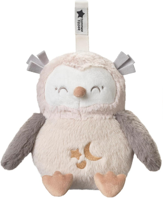 TOMMEE TIPPEE Bufnița Ollie Deluxe JUCĂRIE DE ALINTATĂ, lampă cu sunete