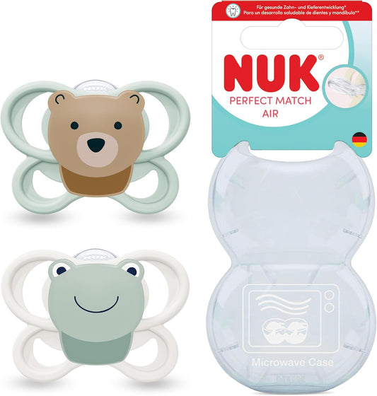 NUK Perfect Match Air Beruhigungssauger 0–6 Monate, 2er-Pack