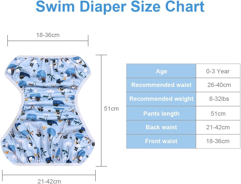 VICLOON Schwimmwindel VERSTELLBAR 0-3 Jahre