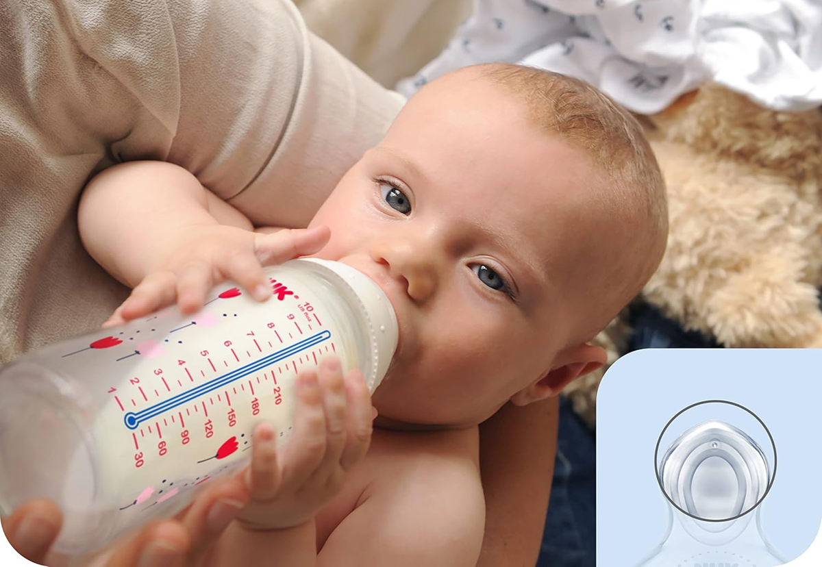 NUK First Choice+ FLASCHE 150 ml 0-6 m Trinksauger M Temperaturanzeige