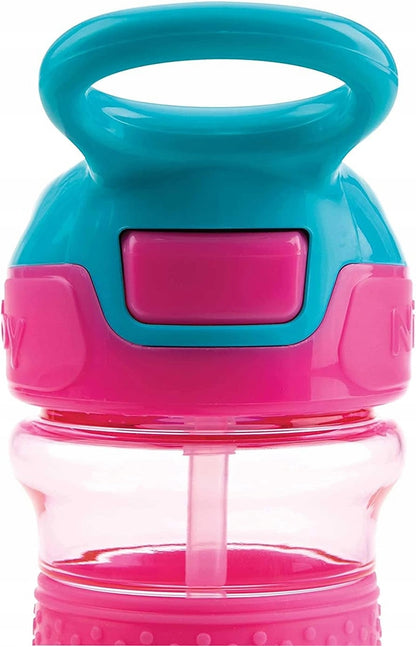 NUBY Flip-it Cup Tritan-Trinklernbecher mit Strohhalm und Schnabel 3 l+ 360 ml