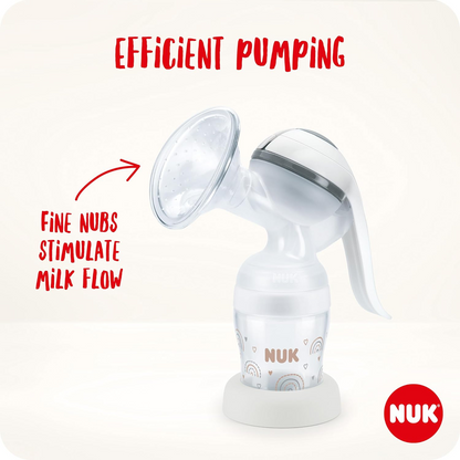 NUK Handmilchpumpe + Perfect Match Flaschen 150ml Set