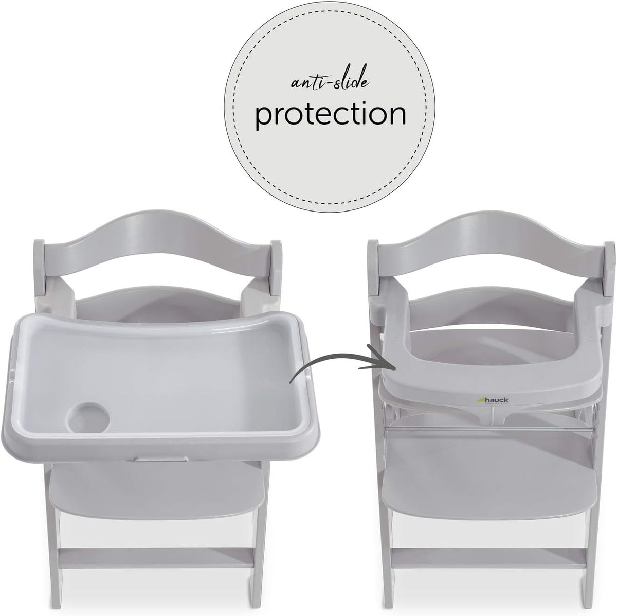 HAUCK Alpha Tray Grey zusätzliches Tablett für Hochstuhl