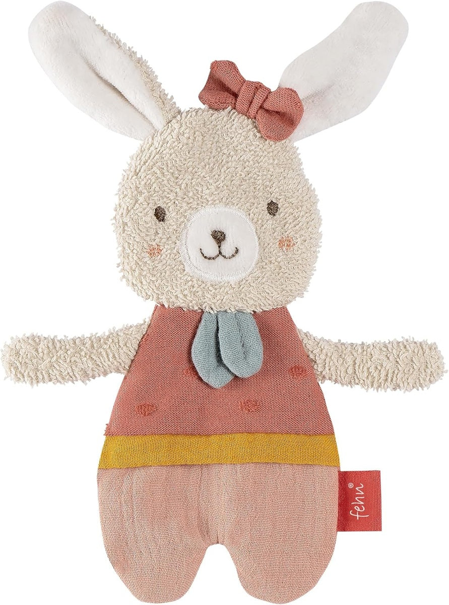 FEHN Natur Raschel-Greifling aus Bio-Baumwolle HASE 19 cm
