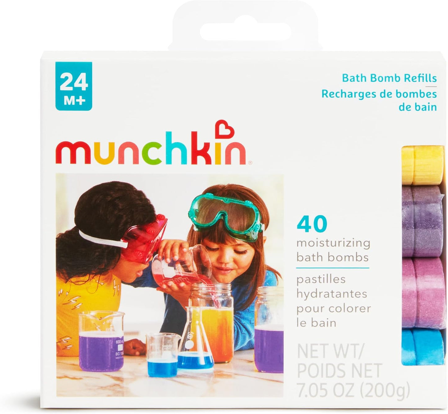 MUNCHKIN Colour Buddies Badebomben Farbe + Feuchtigkeit x40
