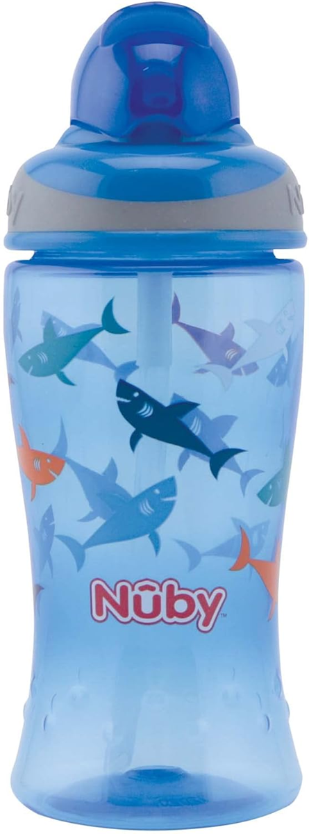 NUBY Flip-it Cup hrnek netekoucí se slámkou 12 m+ 360 ml ŽRALOCI