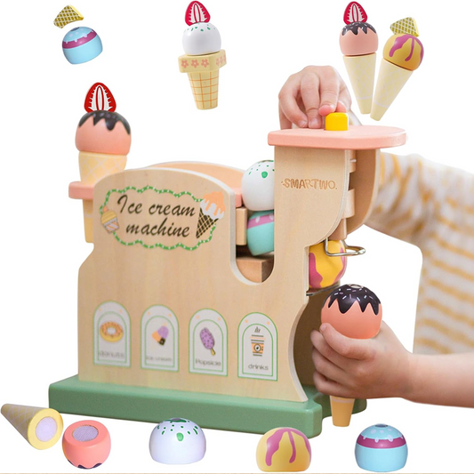 SMARTWO wooden ice cream making set
