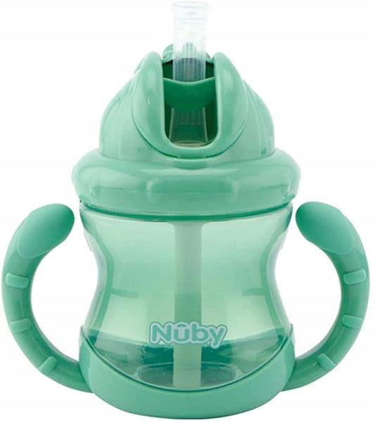 NUBY hrnek netekoucí se slámkou 12 m+ 270 ml