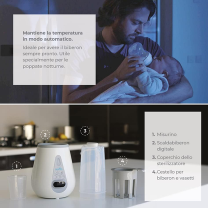 NUVITA 4-in-1 Flaschenwärmer Sterilisator Auftauer