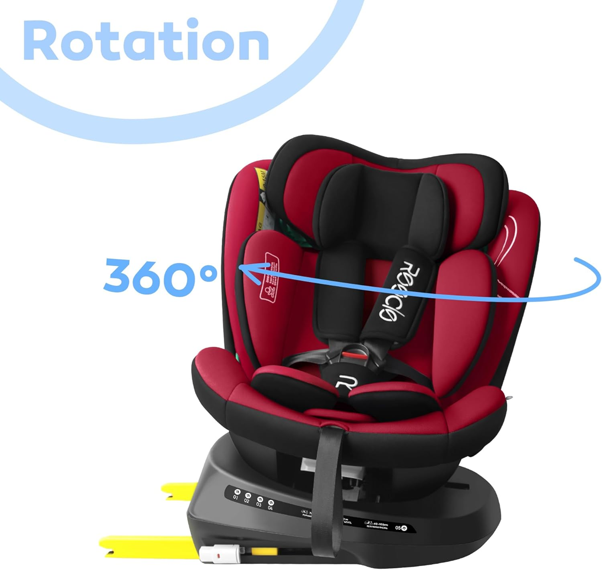 REECLE i-Size um 360° drehbarer Autositz 0-12 Jahre 40-150cm