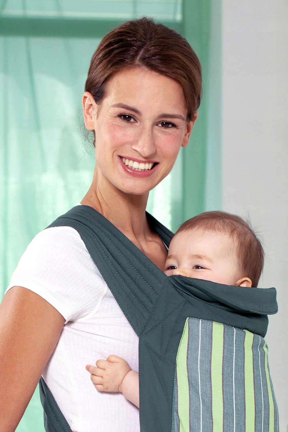 AMAZONAS Mei Tai nosidełko miękkie ergonomiczne do 15kg, mama nosi dziecko przodem do siebie