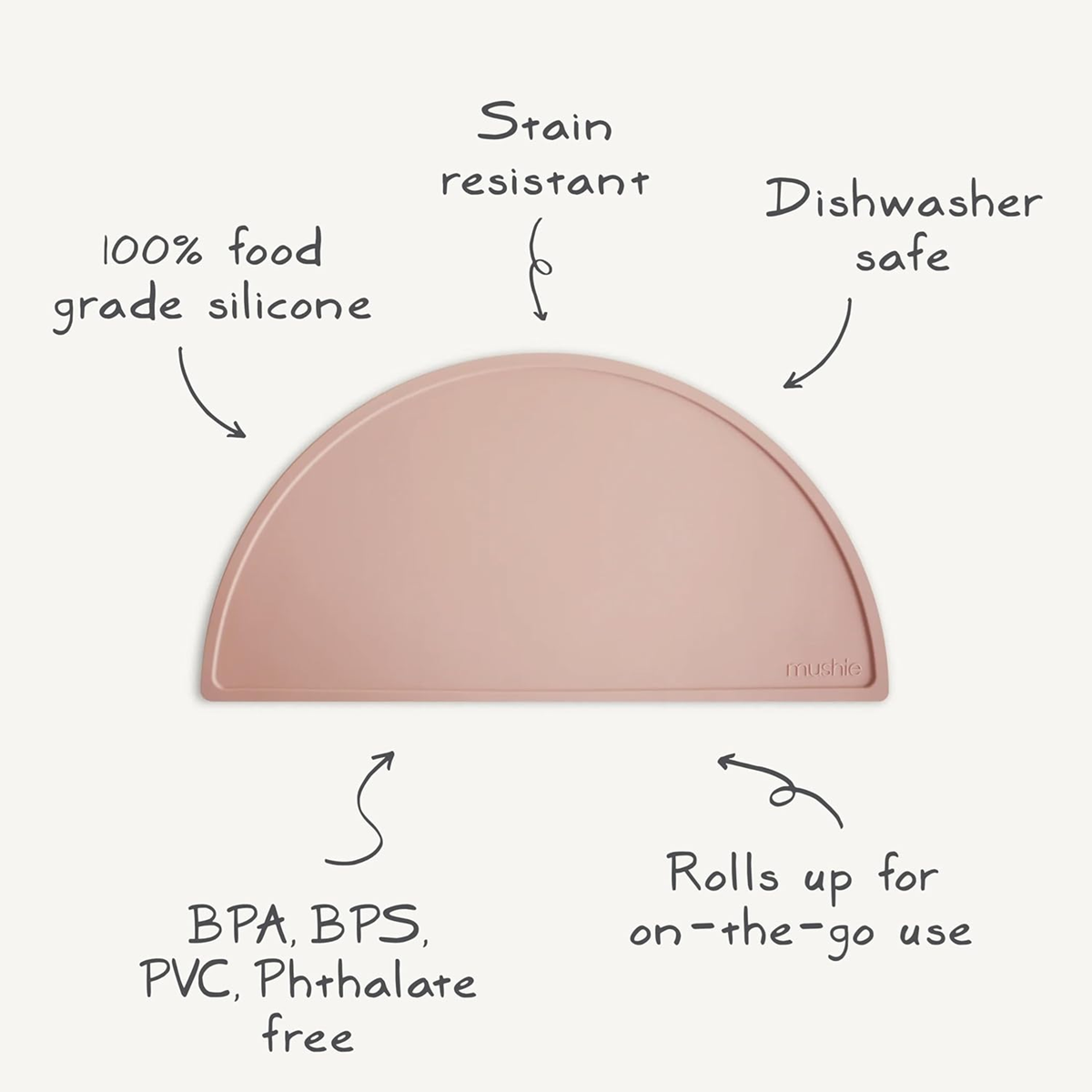 MUSHIE podkładka silikonowa mata pod talerz