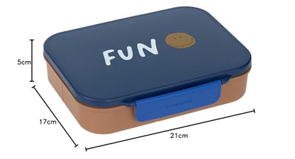 LÄSSIG Little Gang Smile Bento-Snackbox mit Fächern