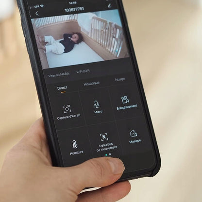 BEABA Zen Premium Babyphone 360° Full HD Kamera App