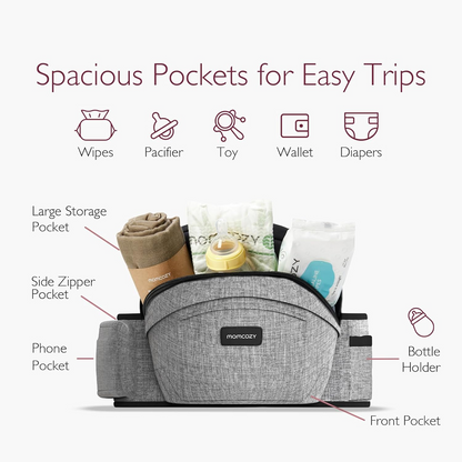 MOMCOZY Hüftsitz Babytrage bis 20kg