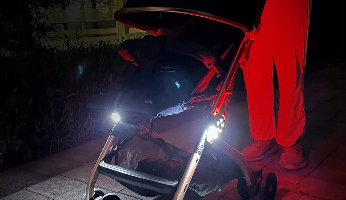 AMTEKER Wasserdichte Kinderwagenlichter 8 cm 2 Stück