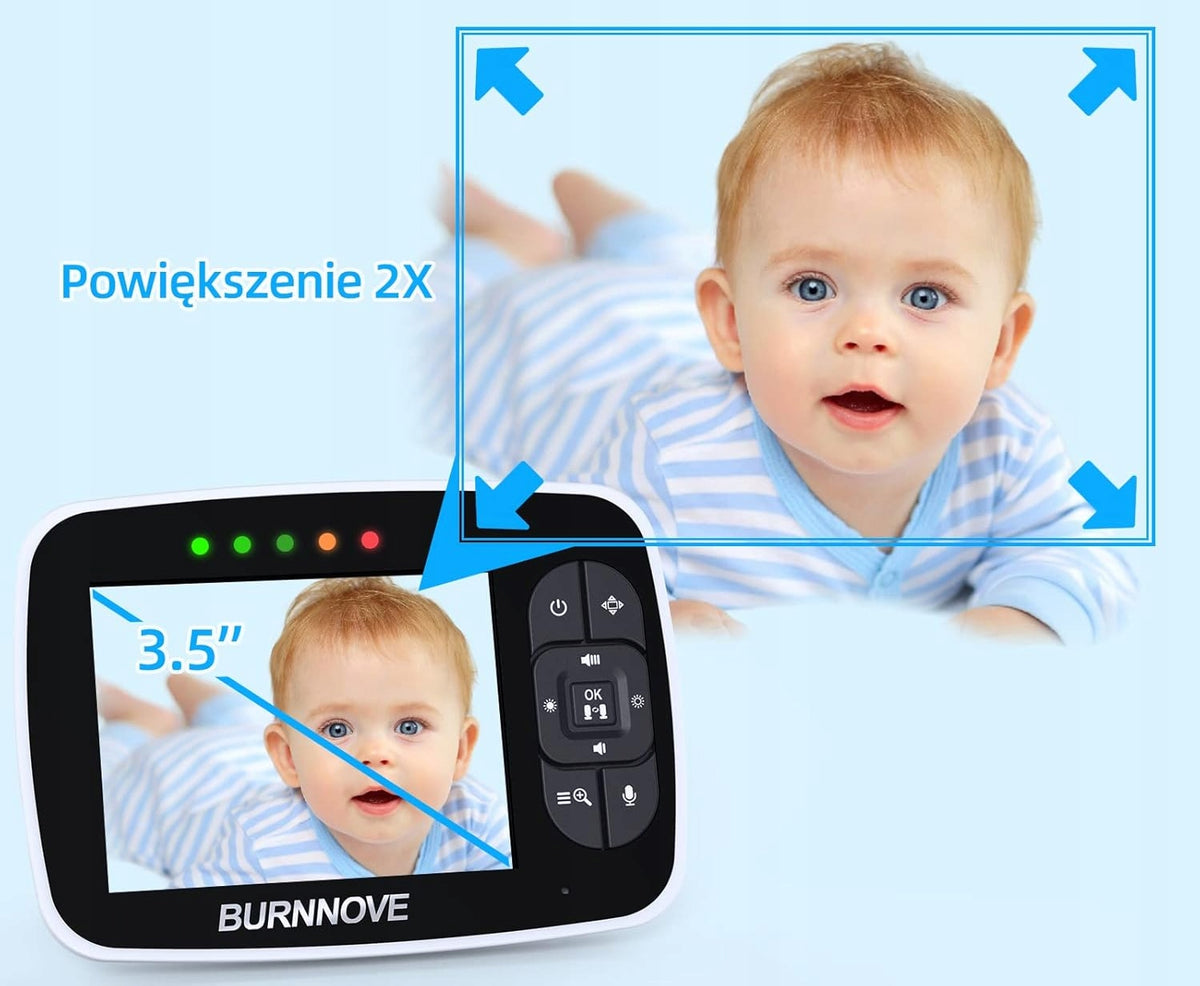 BURNNOVE SM35PTZ ferngesteuertes Babyphone 3,5"