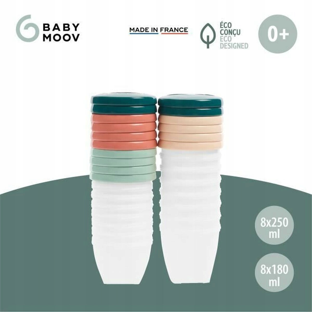 BABYMOOV Babybols MISECZKI pojemniki 16elementów