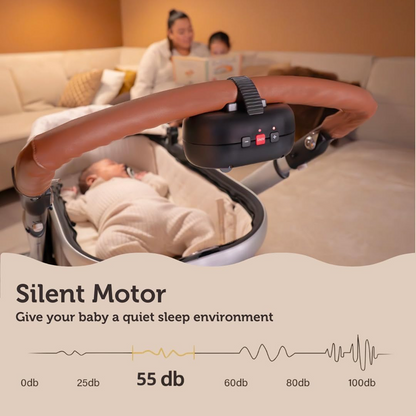 ZAZU Babywippe Schaukel für Kinderwagen Schlaflied Cry Sensor