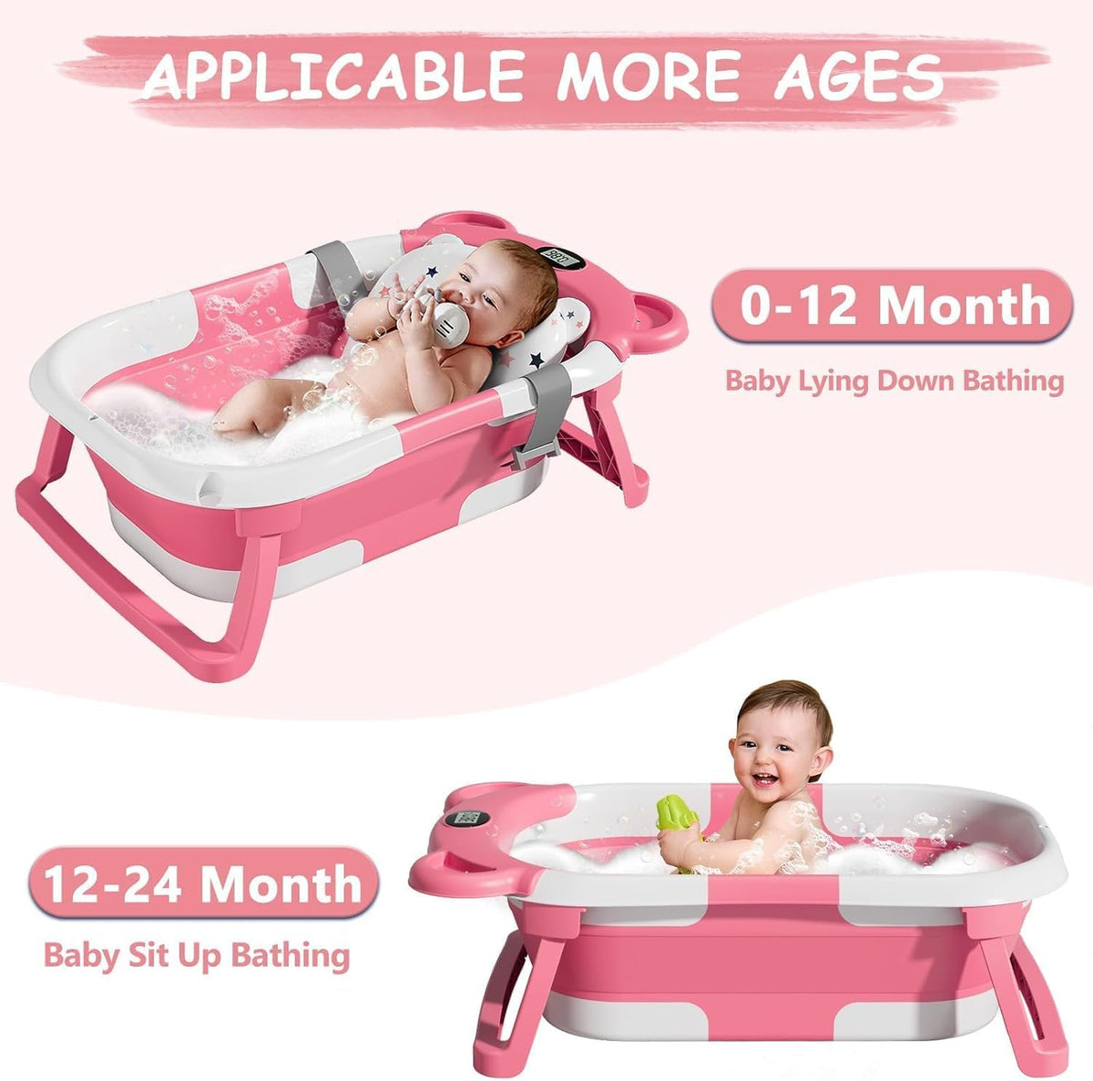 SUPERBE faltbare Kompaktbadewanne + Bärchen-Einlage