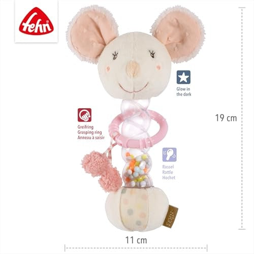 Fehn feehnLAND Maus-Regenmacher-Rassel 19cm 0m+