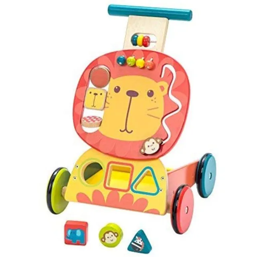 LABEBE Holz-Lauflernwagen LÖWE 34 x 30,5 x 44,5 cm 1-3 Jahre