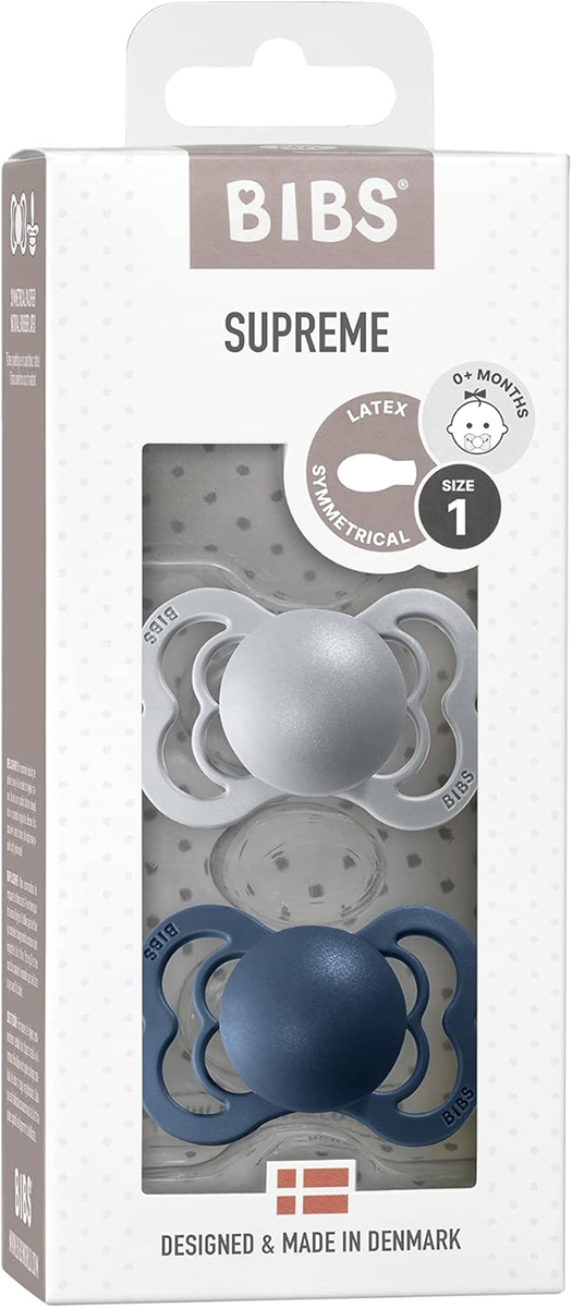 BIBS SUPREME Beruhigungsschnuller aus Kautschuk 0–6 Monate SYMMETRISCH – Produktfoto 2