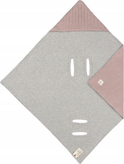LÄSSIG Fußsack für Babyschale Decke GOTS