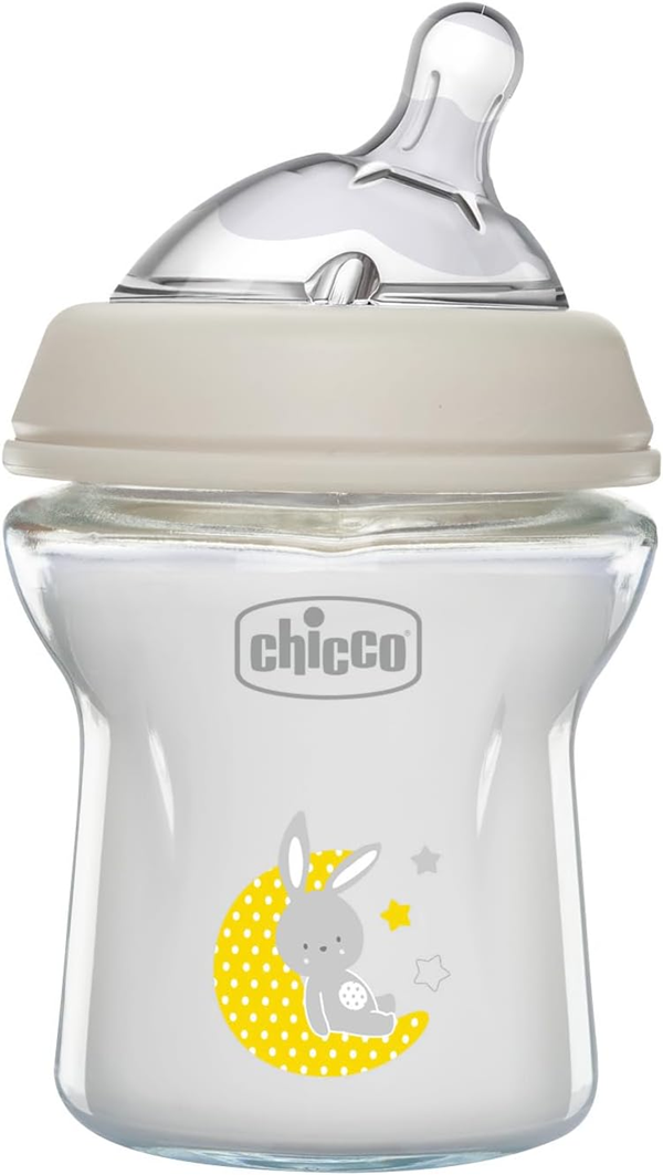 CHICCO NaturalFeeling GLASFLASCHE 150 ml 0+ langsamer Fluss