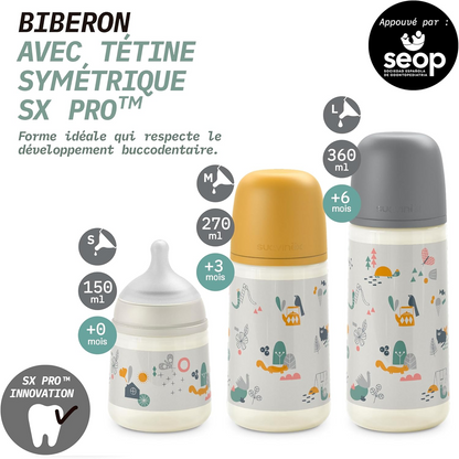 SUAVINEX Babyflasche mit symmetrischem SX PRO Sauger 360ml 6m+