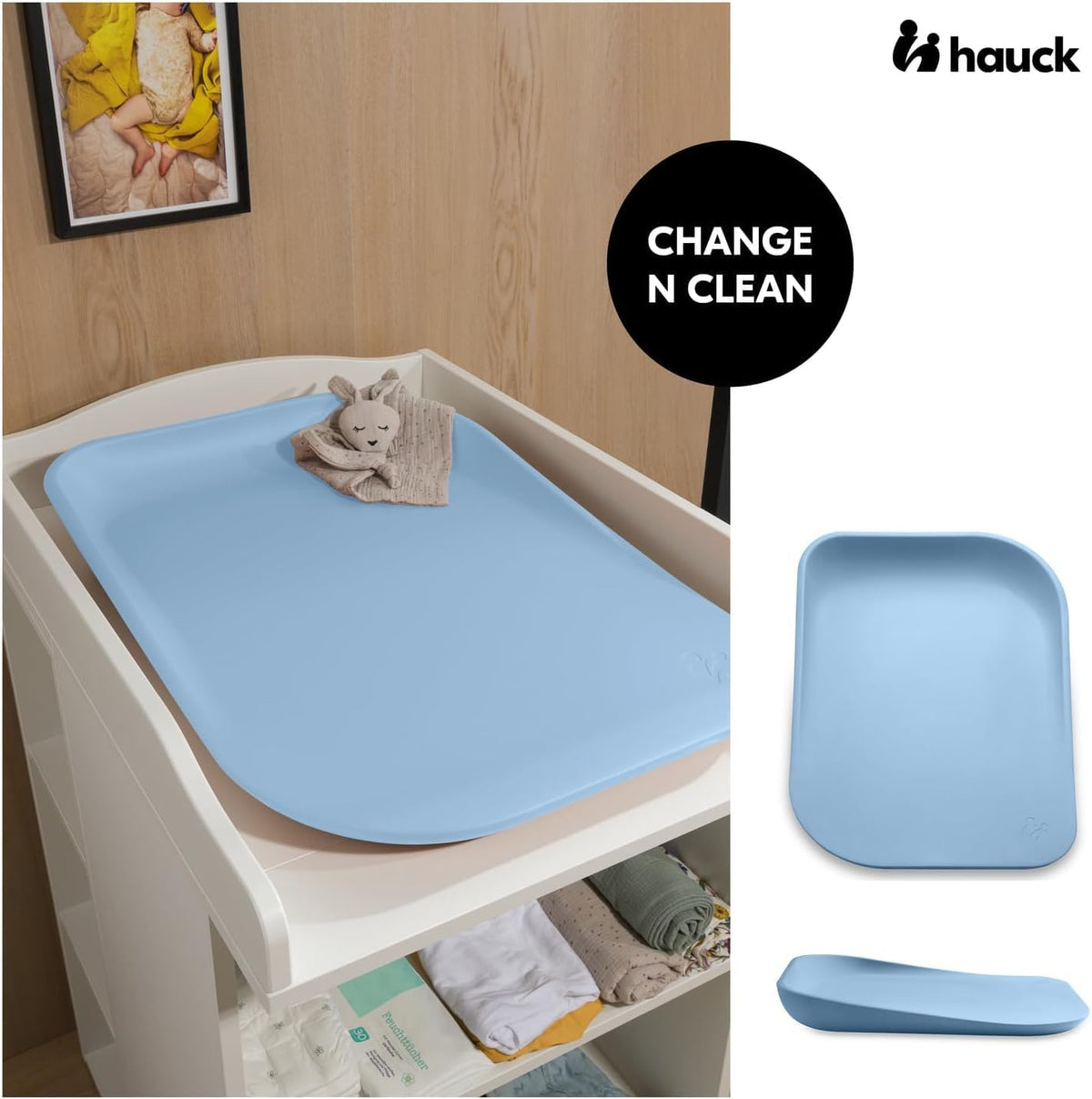 HAUCK CHANGE N CLEAN Wickelauflage für Babys 50x70 cm