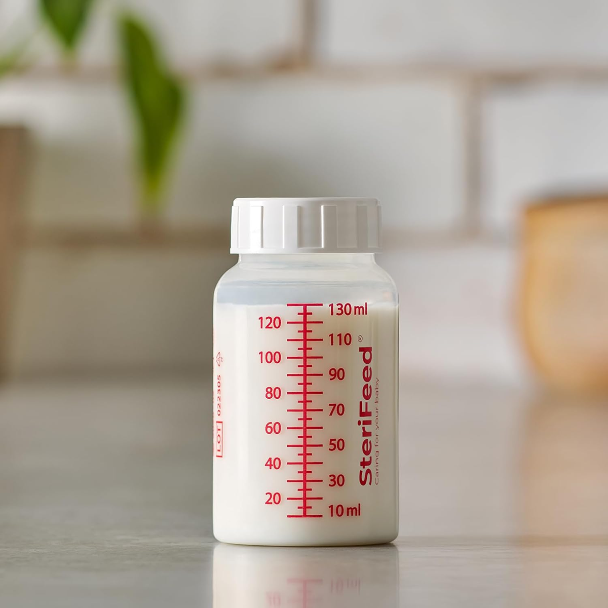 STERIFEED Behälter für Muttermilch Flasche 130 ml 1 Stück